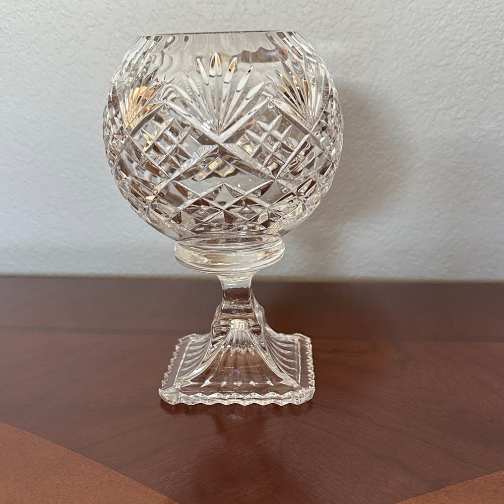 Polish Crystal Cut Glass rose bowl